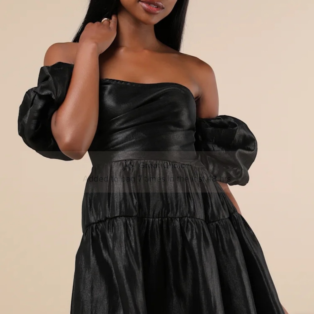 Elegant Black Off-Shoulder Dress